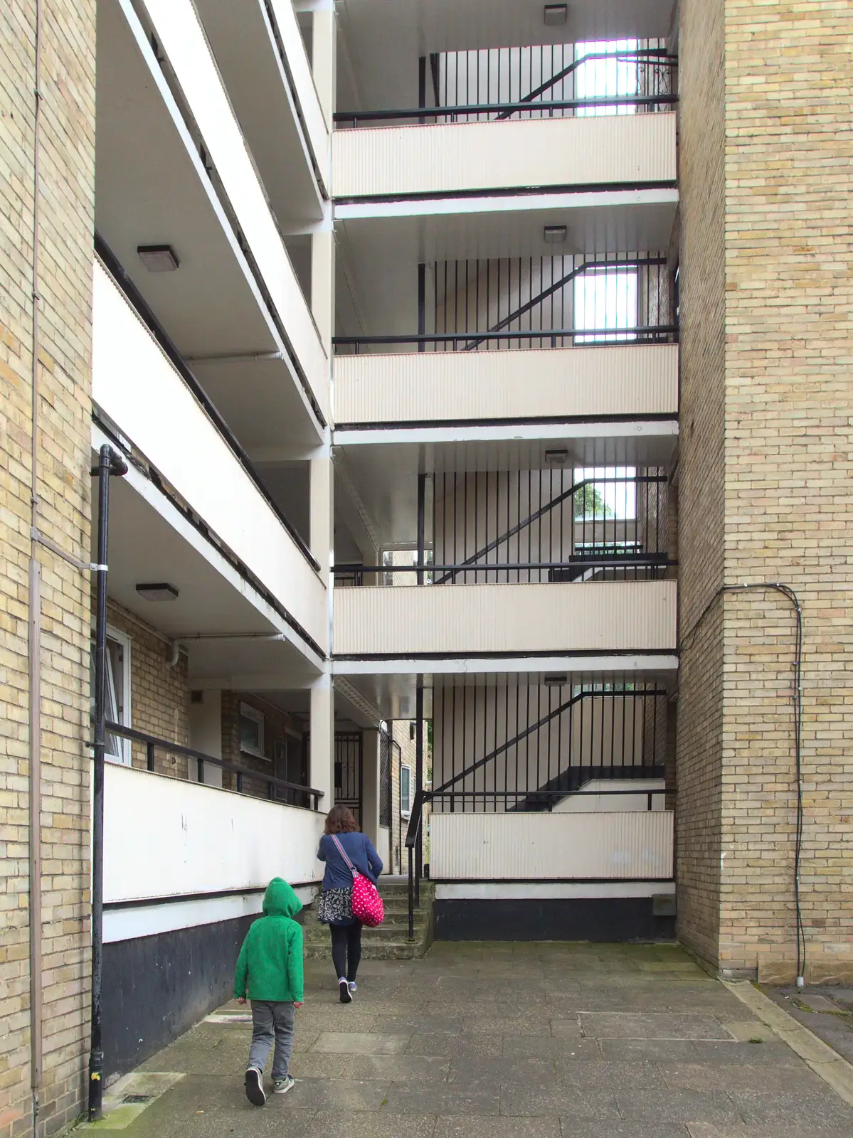 Fred and Isobel near Caoimhe's flat, from Caoimhe the Shoe's Desk, Highbury, London - 18th June 2016