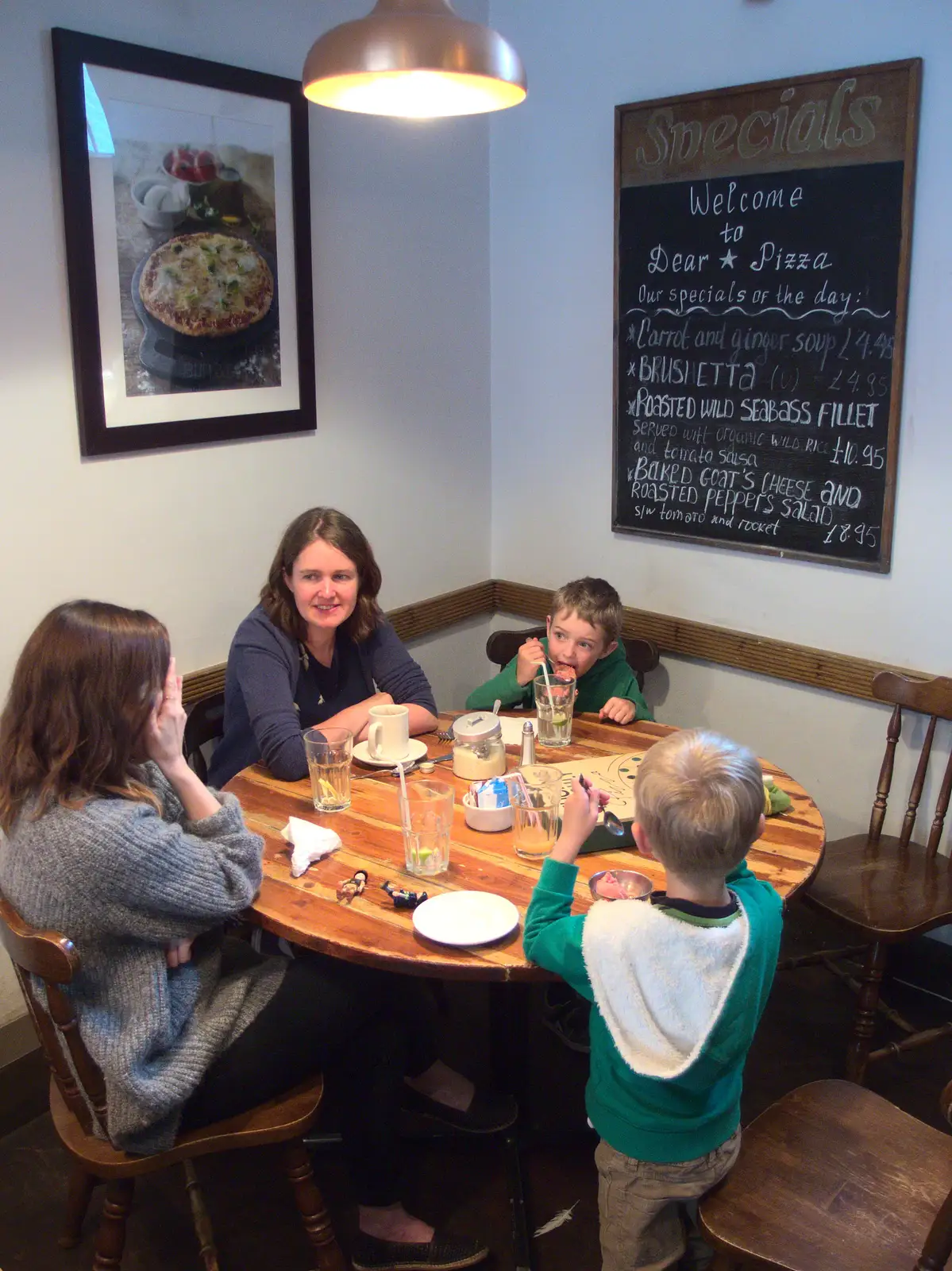 The boys eat ice cream, from Caoimhe the Shoe's Desk, Highbury, London - 18th June 2016