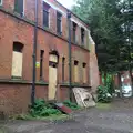 Back at the derelict church buildings, Caoimhe the Shoe's Desk, Highbury, London - 18th June 2016