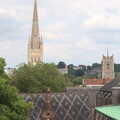 The spire of Norwich Cathedral, A Trip to Norwich and Diss Markets, Norfolk - 25th June 2016