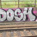A big 'Dosh' graffiti tag, A Trip to Norwich and Diss Markets, Norfolk - 25th June 2016