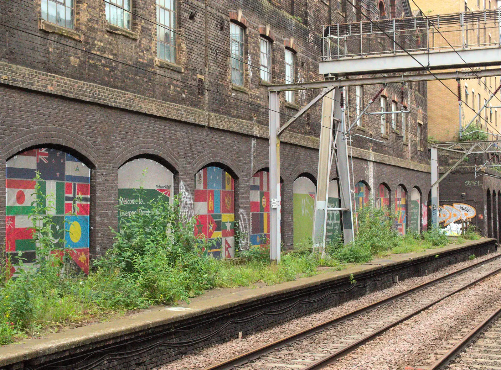 The Olympic flags near Liverpool Street, from A Trip to Norwich and Diss Markets, Norfolk - 25th June 2016