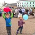 Fred does the static hair thing, A Trip to Norwich and Diss Markets, Norfolk - 25th June 2016