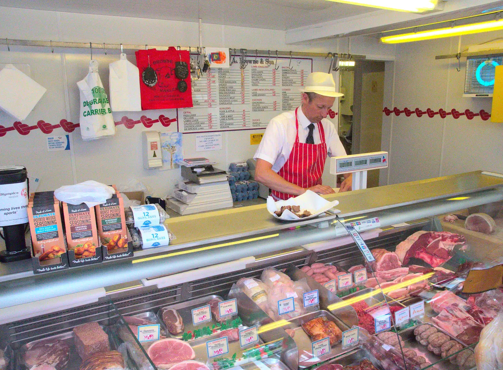 Dan Dan the Meat Man, from A Trip to Norwich and Diss Markets, Norfolk - 25th June 2016