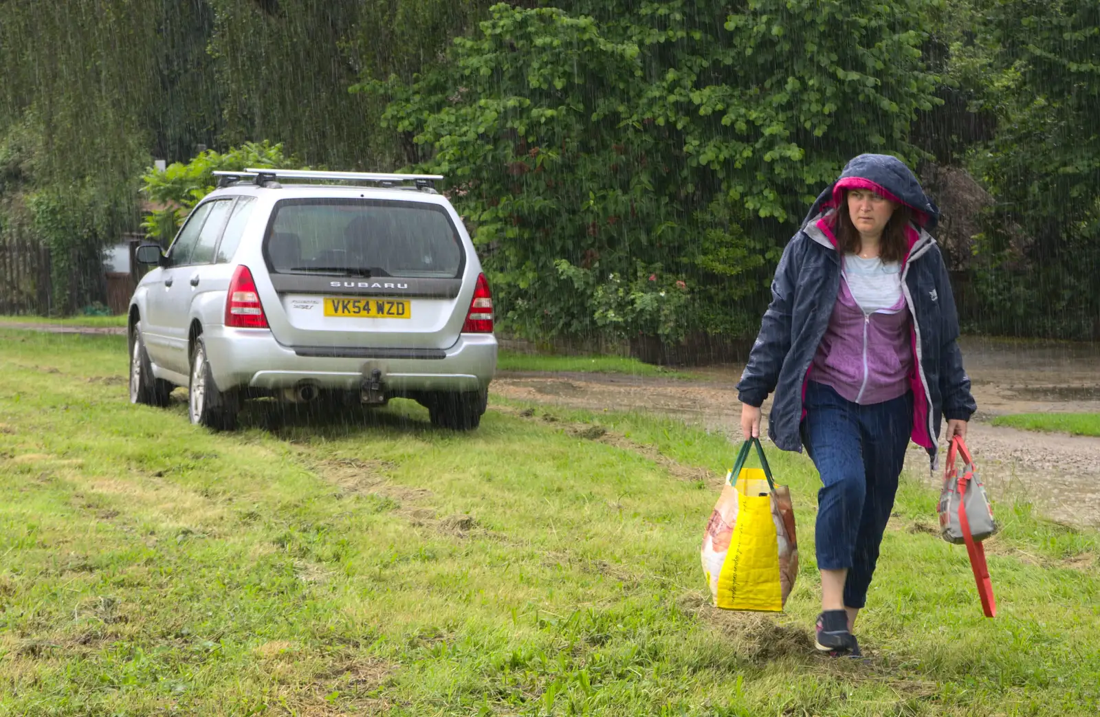 Claire looks full of the joy of summer, from Thrandeston Pig, Little Green, Thrandeston, Suffolk - 26th June 2016