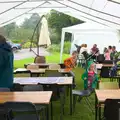 Fred and Harry run around in the marquee, Thrandeston Pig, Little Green, Thrandeston, Suffolk - 26th June 2016