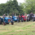 Thrandeston Pig, Little Green, Thrandeston, Suffolk - 26th June 2016, A group of vintage tractors
