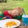 Harry and his pasta, Thrandeston Pig, Little Green, Thrandeston, Suffolk - 26th June 2016