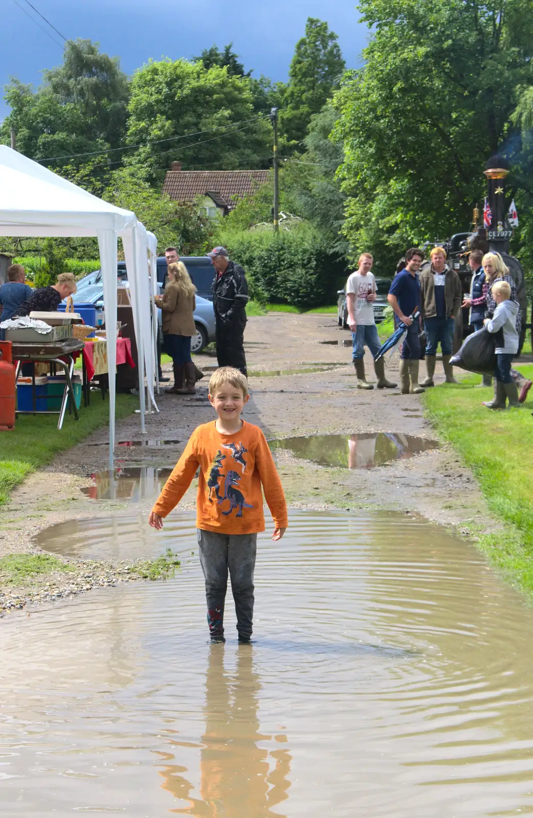 Fred's in his socks, from Thrandeston Pig, Little Green, Thrandeston, Suffolk - 26th June 2016