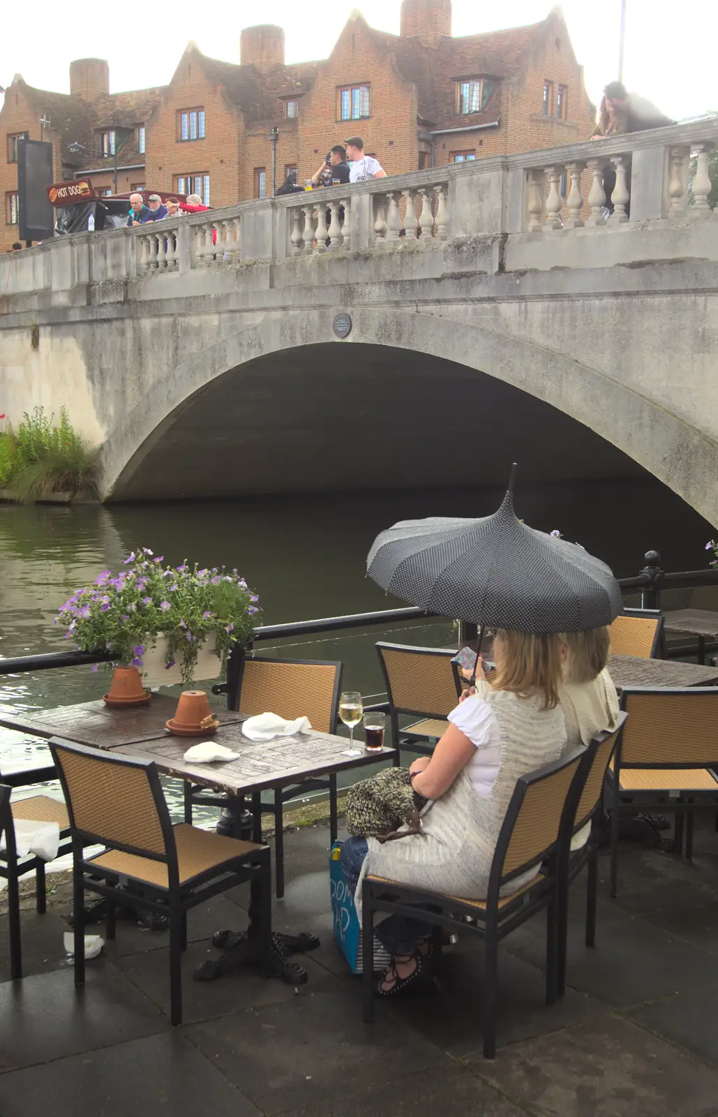 Umbrellas in the rain, from Back in the 'Bridge: an Anniversary, Cambridge - 3rd July 2016