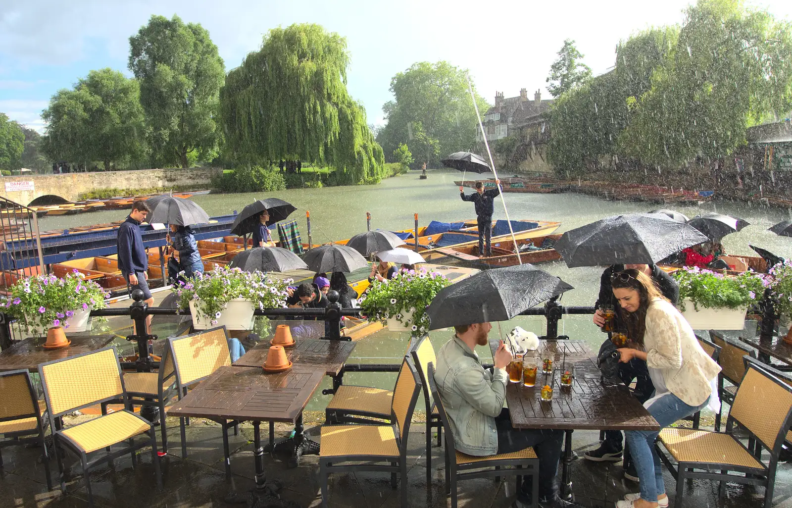 An English summer: punts, sunshine and rain, from Back in the 'Bridge: an Anniversary, Cambridge - 3rd July 2016