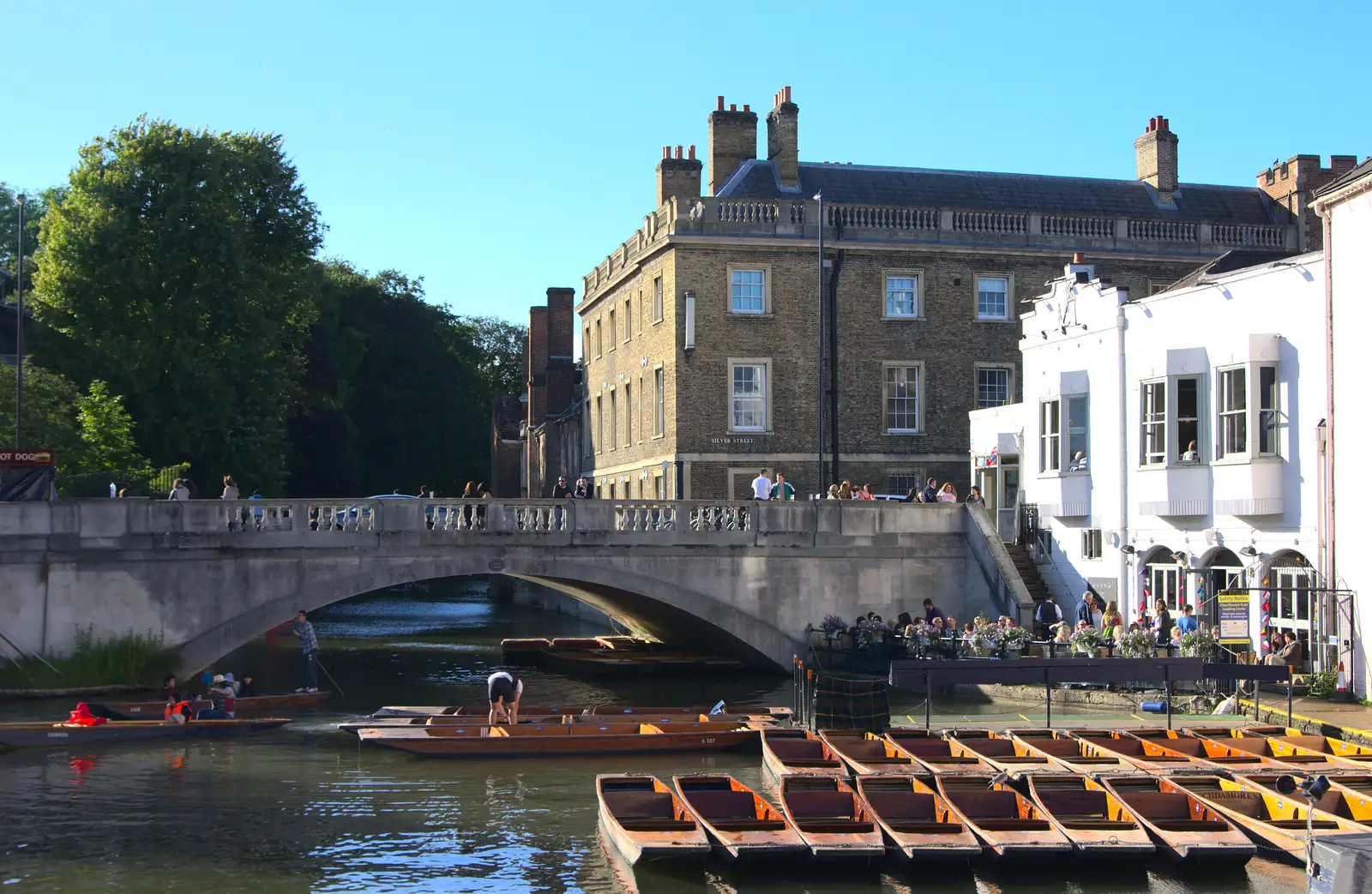 The Anchor pub and the Silver Street bridge, from Back in the 'Bridge: an Anniversary, Cambridge - 3rd July 2016