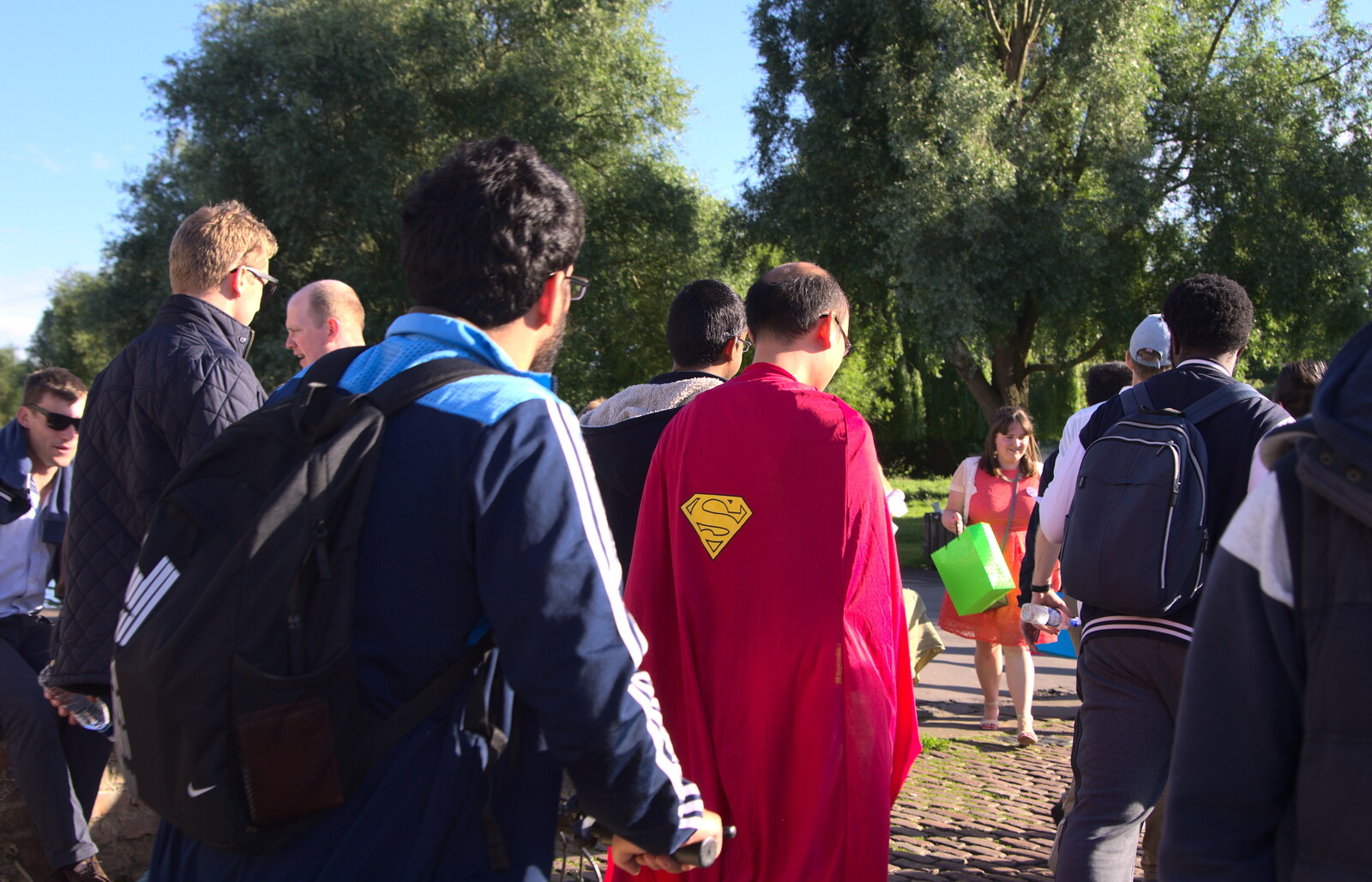 Superman roams around from Back in the 'Bridge: an Anniversary, Cambridge - 3rd July 2016