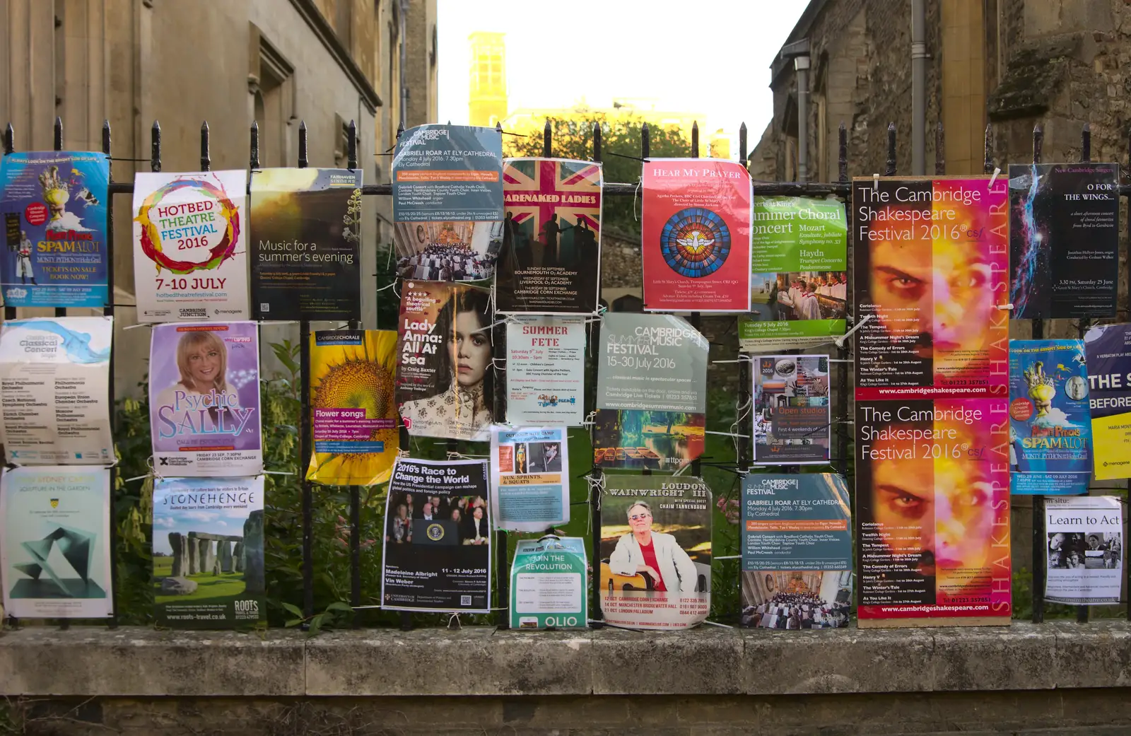 It's a poster-fest, from Back in the 'Bridge: an Anniversary, Cambridge - 3rd July 2016