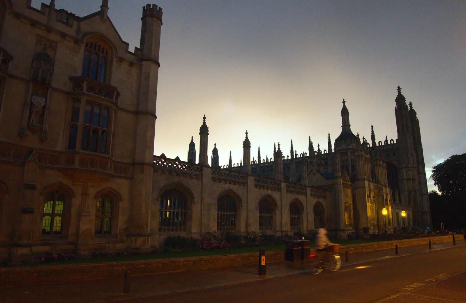 King's College in the dusk, from Back in the 'Bridge: an Anniversary, Cambridge - 3rd July 2016