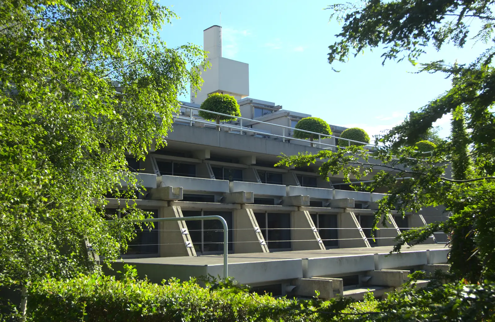 The UEA-Ziggurat-like accommodation in New Court, from Back in the 'Bridge: an Anniversary, Cambridge - 3rd July 2016