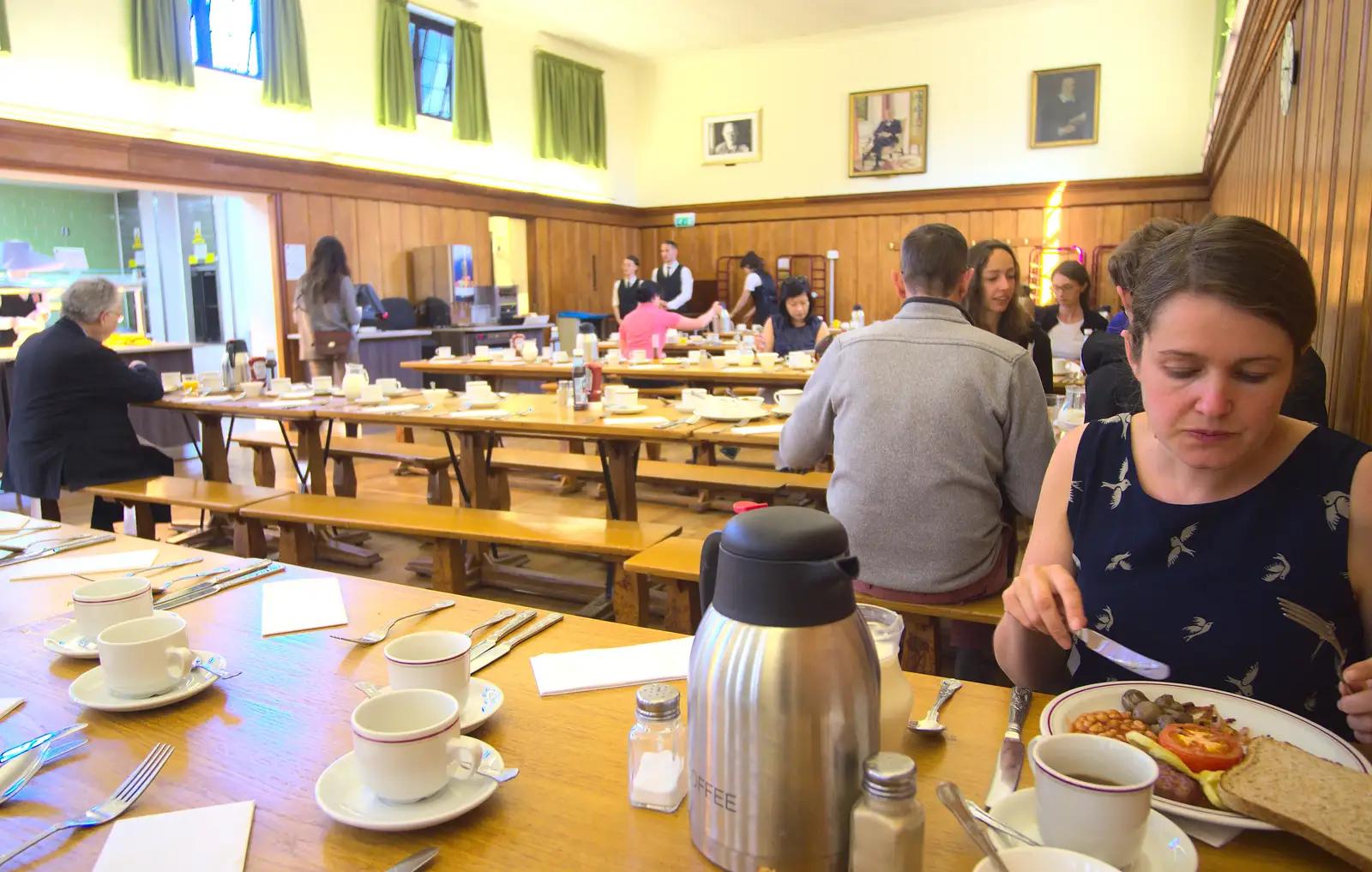 Canteen-style breakfast, from Back in the 'Bridge: an Anniversary, Cambridge - 3rd July 2016