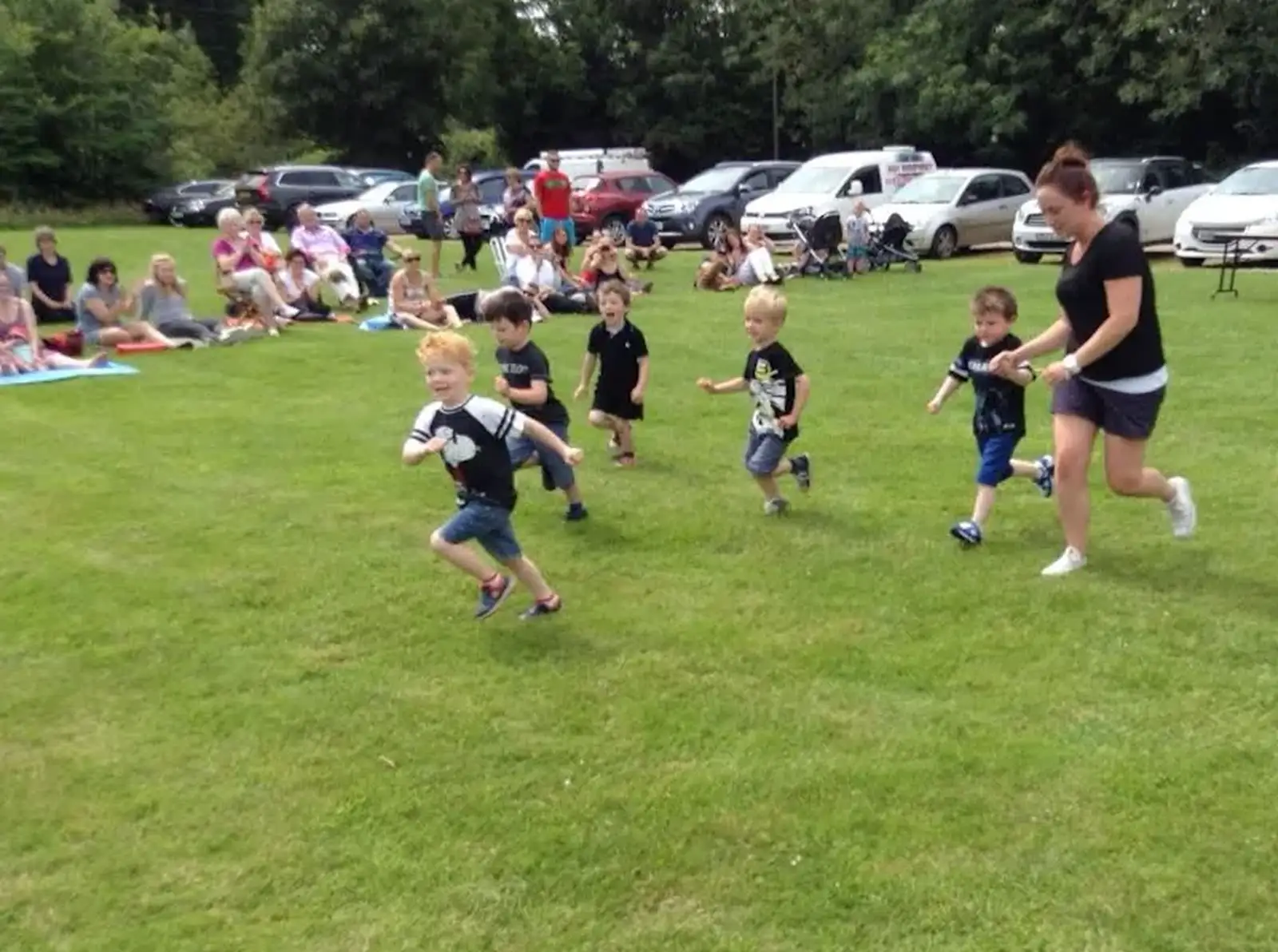 Harry does a bit of running, from Harry's Sports Day and a London March, Southwark and Eye, Suffolk - 7th July 2016