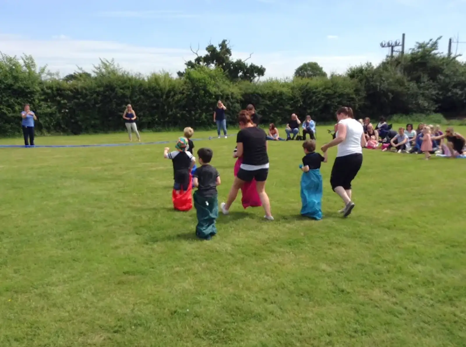 It's time for the sack race, from Harry's Sports Day and a London March, Southwark and Eye, Suffolk - 7th July 2016