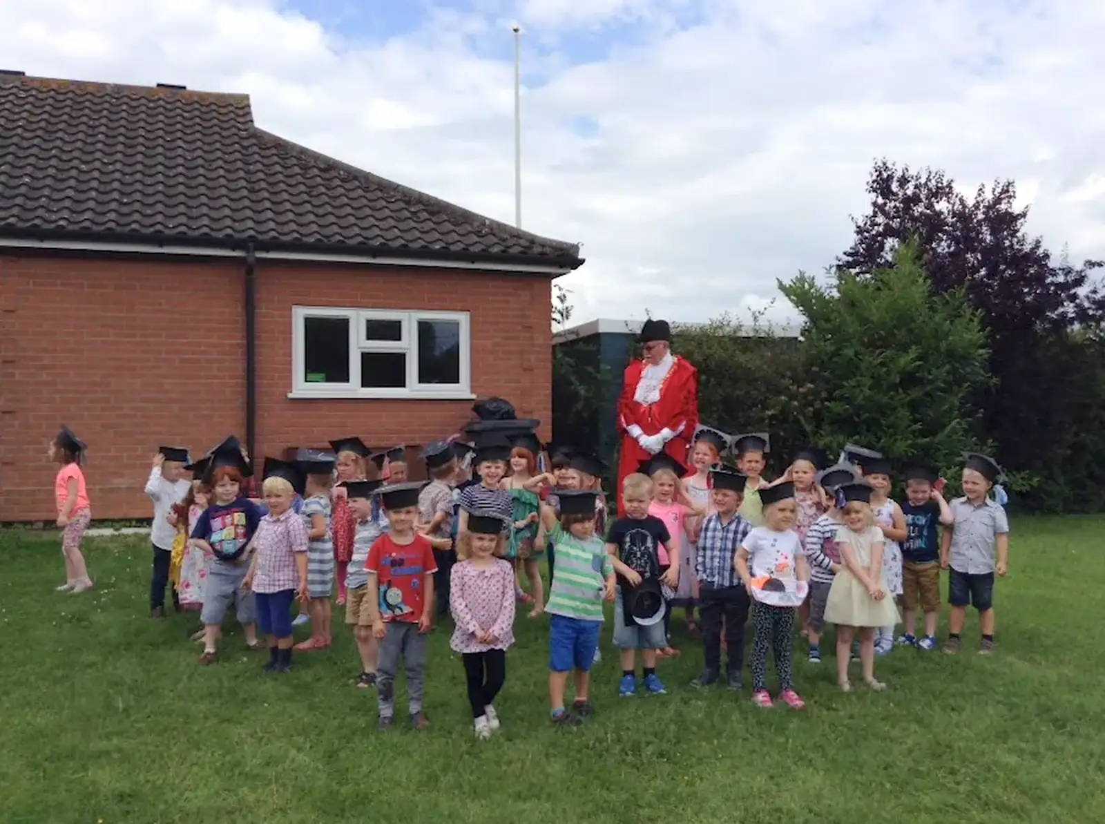 The mayor appears for some sort of graduation, from Harry's Sports Day and a London March, Southwark and Eye, Suffolk - 7th July 2016