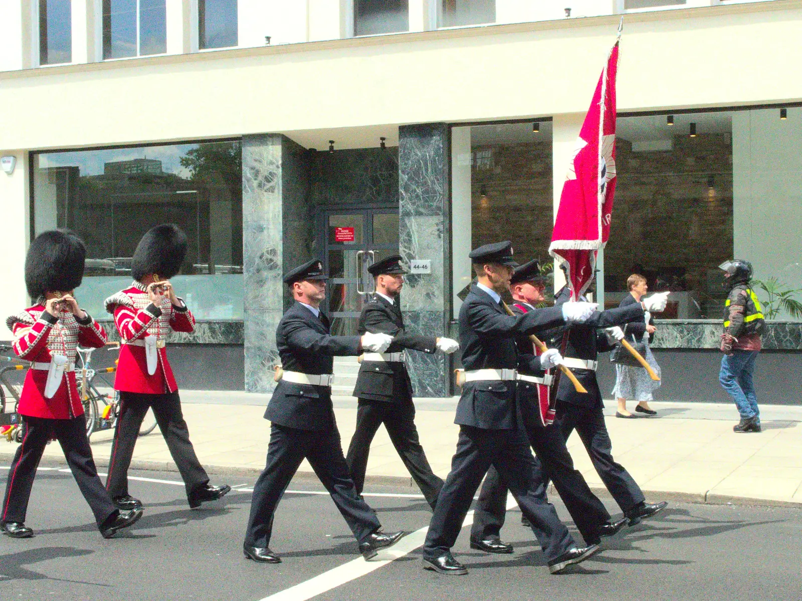 A contingent from the RAF, from Harry's Sports Day and a London March, Southwark and Eye, Suffolk - 7th July 2016