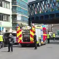 A fire engine waits on Southwark Street, Harry's Sports Day and a London March, Southwark and Eye, Suffolk - 7th July 2016