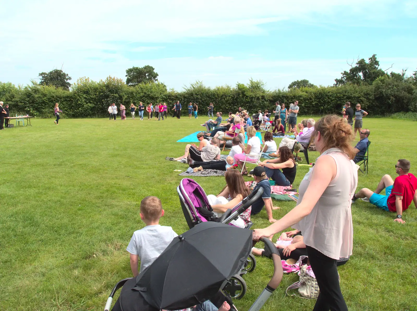 Hanging around by the bowls club, from Harry's Sports Day and a London March, Southwark and Eye, Suffolk - 7th July 2016