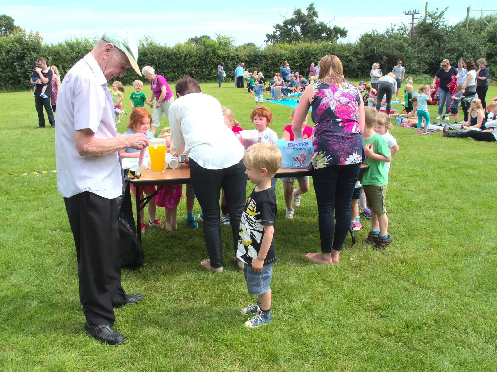 Grandad and Harry, from Harry's Sports Day and a London March, Southwark and Eye, Suffolk - 7th July 2016