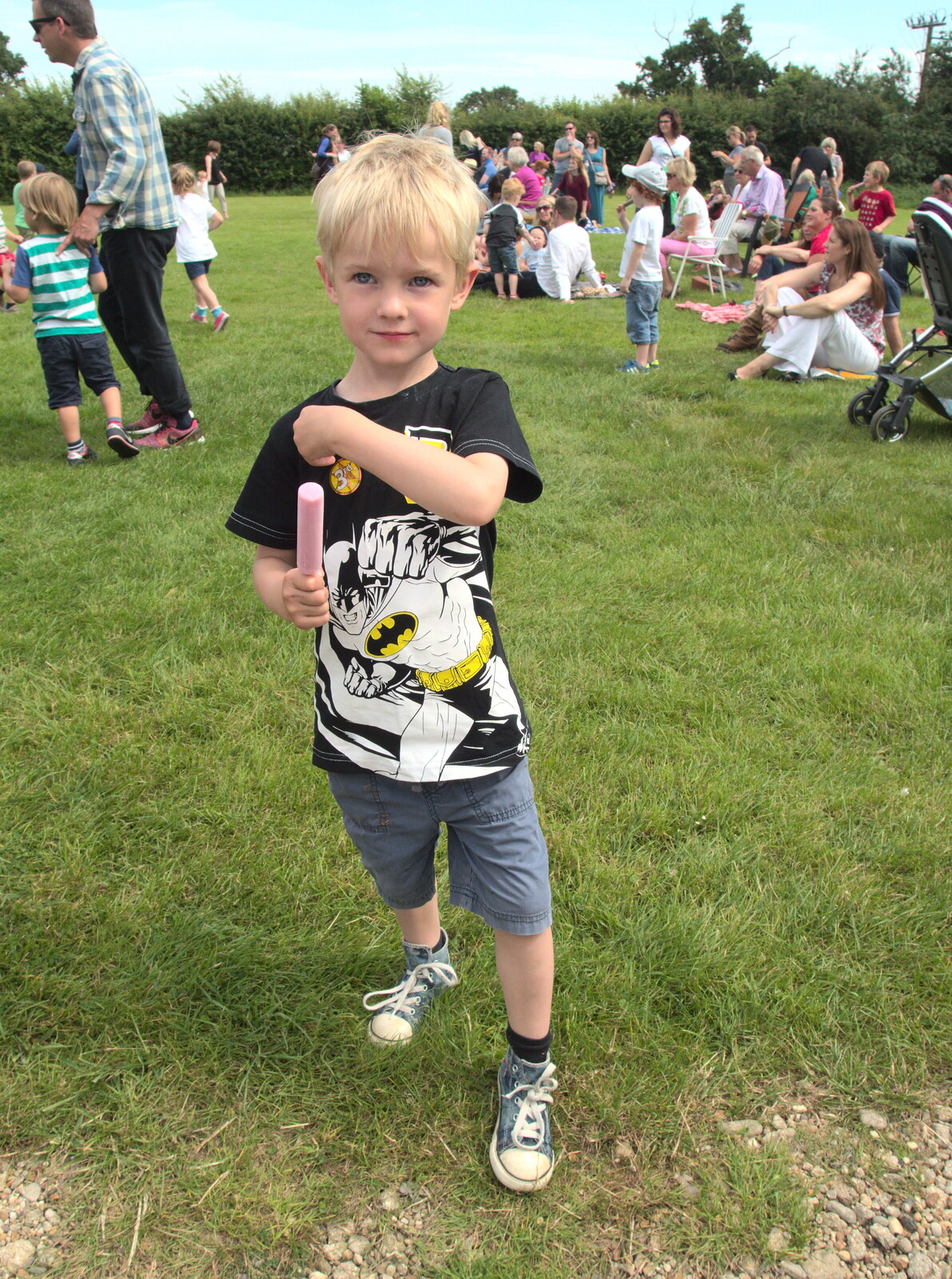 Harry's got an ice lolly from Harry's Sports Day and a London March, Southwark and Eye, Suffolk - 7th July 2016