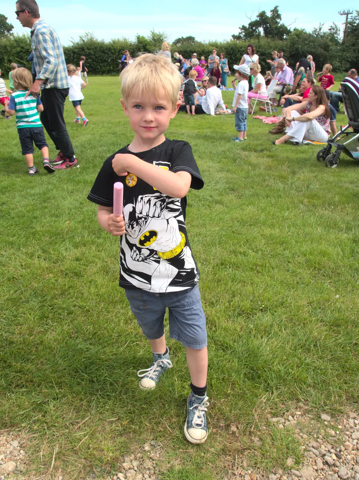 Harry's got an ice lolly, from Harry's Sports Day and a London March, Southwark and Eye, Suffolk - 7th July 2016