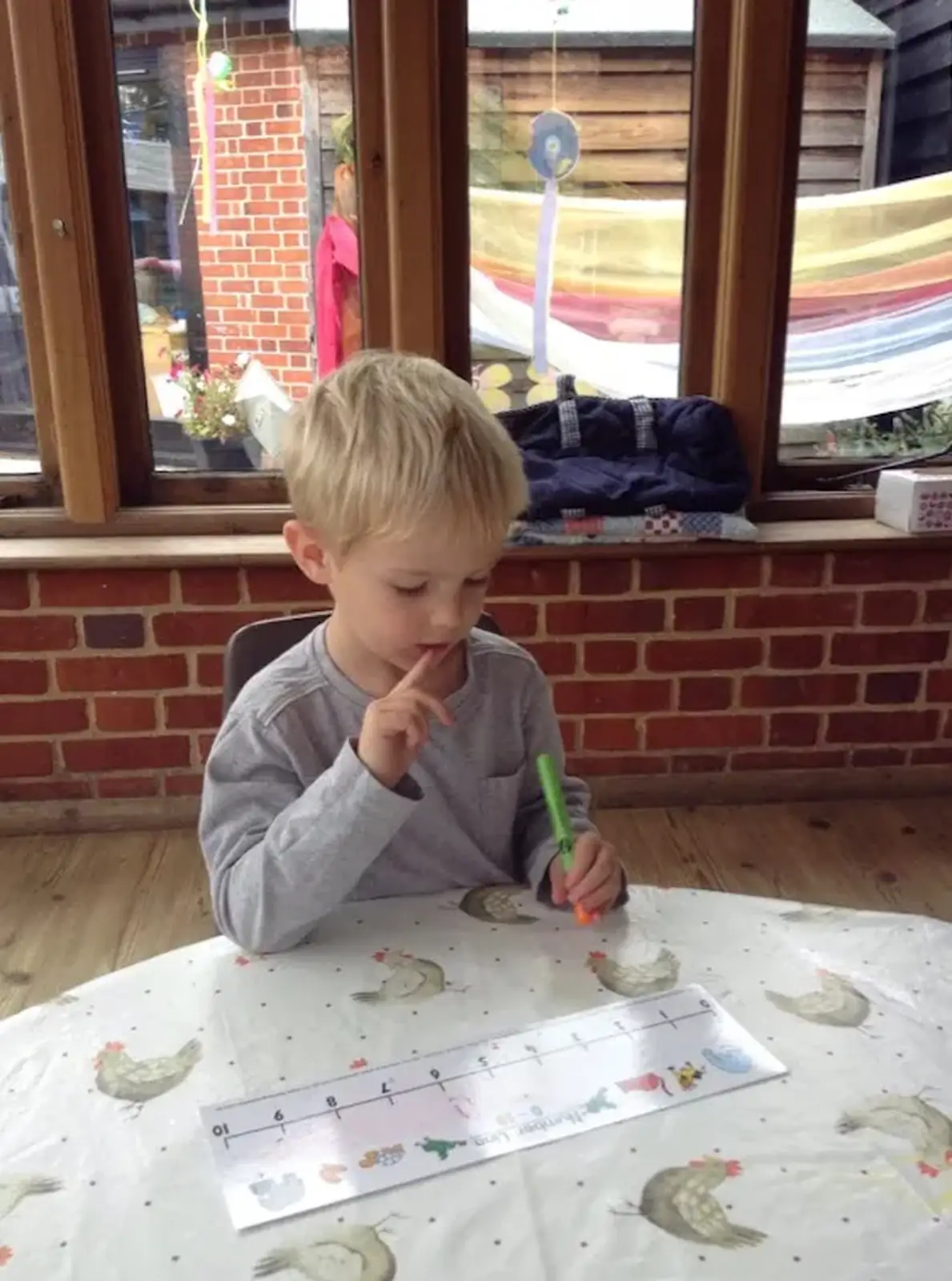 There's concentration going on, from Harry's Nursery Life, Mulberry Bush, Eye, Suffolk - 8th July 2016