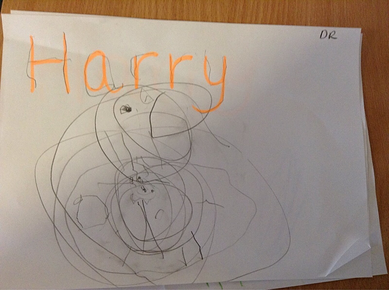 An early work of art from Harry's Nursery Life, Mulberry Bush, Eye, Suffolk - 8th July 2016