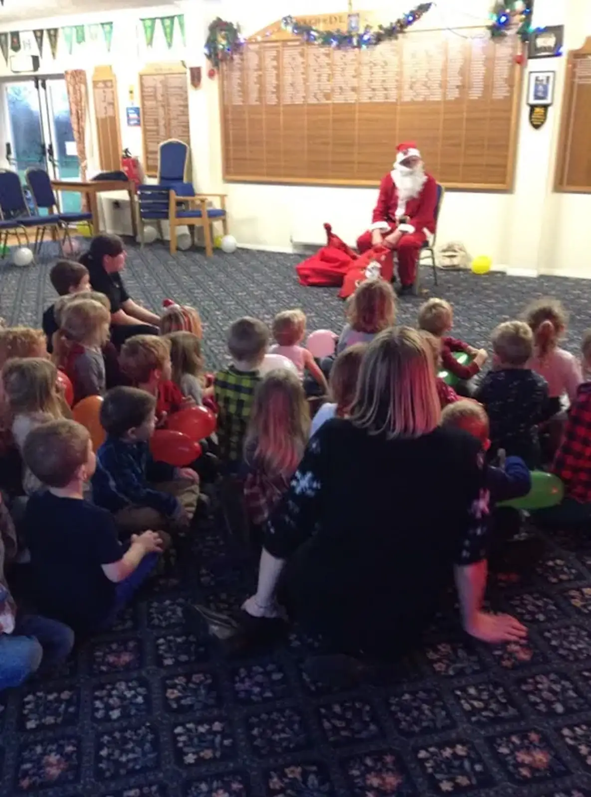 Santa makes a visit, from Harry's Nursery Life, Mulberry Bush, Eye, Suffolk - 8th July 2016