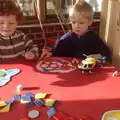 Harry and a toy helicopter, Harry's Nursery Life, Mulberry Bush, Eye, Suffolk - 8th July 2016