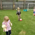 There's a game of kickabout in the garden, Harry's Nursery Life, Mulberry Bush, Eye, Suffolk - 8th July 2016