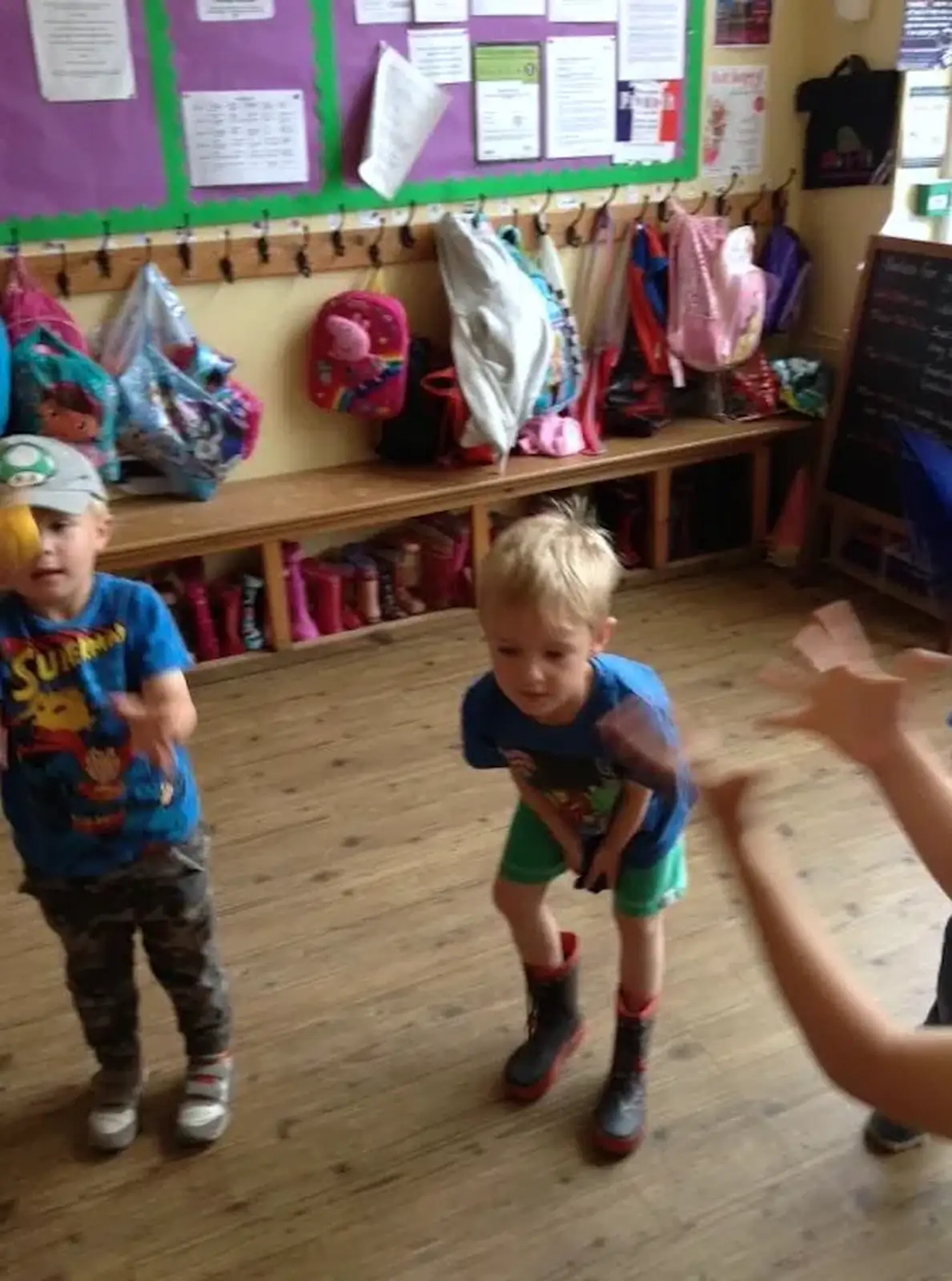 Harry in Mulberry Bush's cloakroom, from Harry's Nursery Life, Mulberry Bush, Eye, Suffolk - 8th July 2016