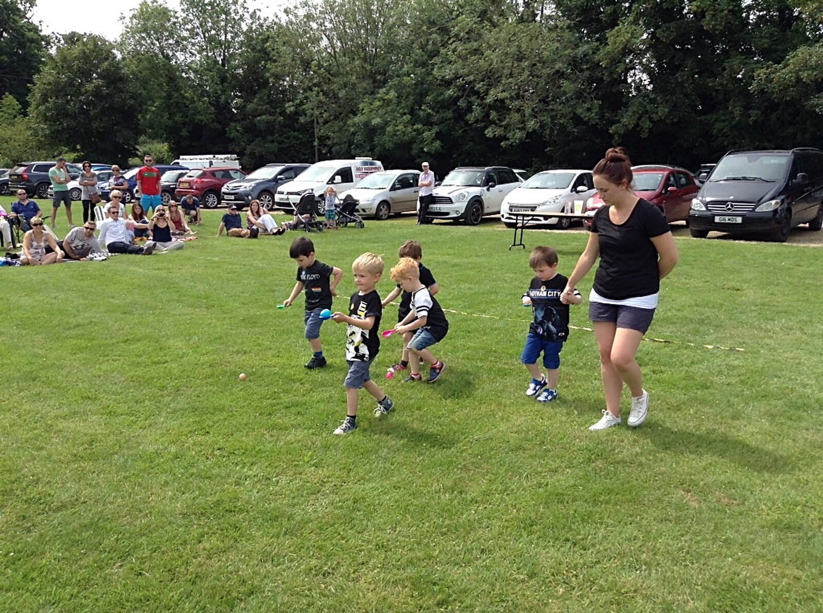 It's the egg-and-spoon race from Harry's Nursery Life, Mulberry Bush, Eye, Suffolk - 8th July 2016