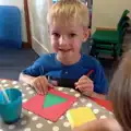 Harry works on some shapes, Harry's Nursery Life, Mulberry Bush, Eye, Suffolk - 8th July 2016