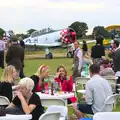 Guests assemble for picnics near the Harvard, "Our Little Friends" Warbirds Hangar Dance, Hardwick, Norfolk - 9th July 2016