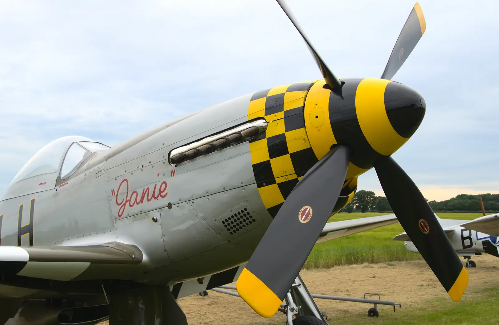 The nose of Janie, from "Our Little Friends" Warbirds Hangar Dance, Hardwick, Norfolk - 9th July 2016