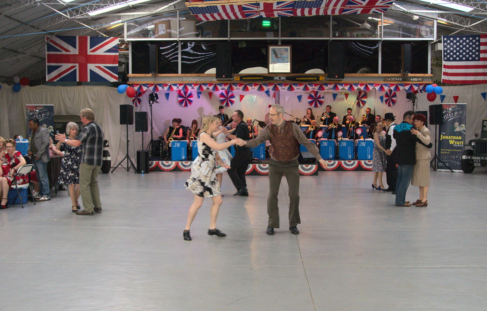 Paul and Dawn throw some cool moves from "Our Little Friends" Warbirds Hangar Dance, Hardwick, Norfolk - 9th July 2016