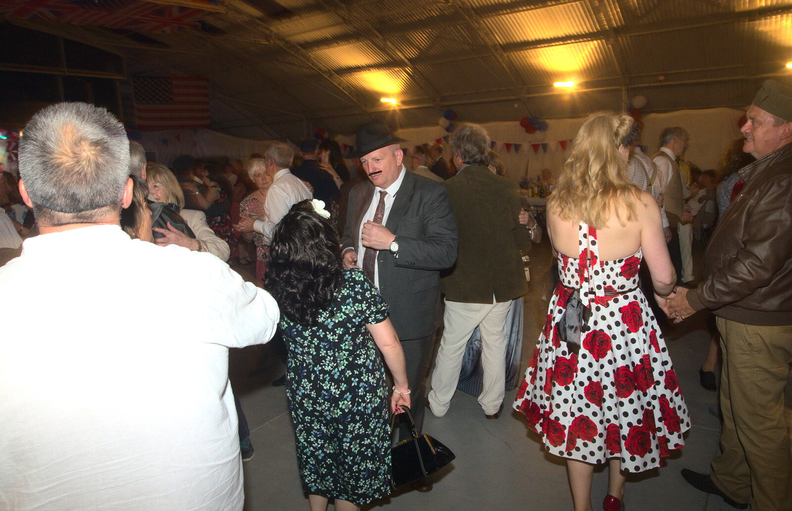There's more dancing in the hangar from "Our Little Friends" Warbirds Hangar Dance, Hardwick, Norfolk - 9th July 2016