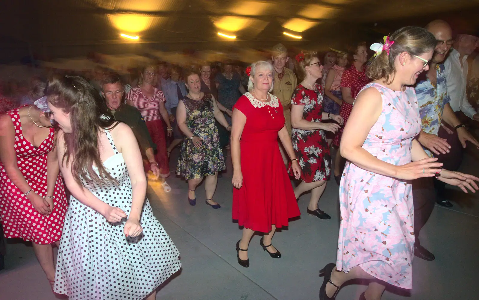 Spotty dresses, from "Our Little Friends" Warbirds Hangar Dance, Hardwick, Norfolk - 9th July 2016