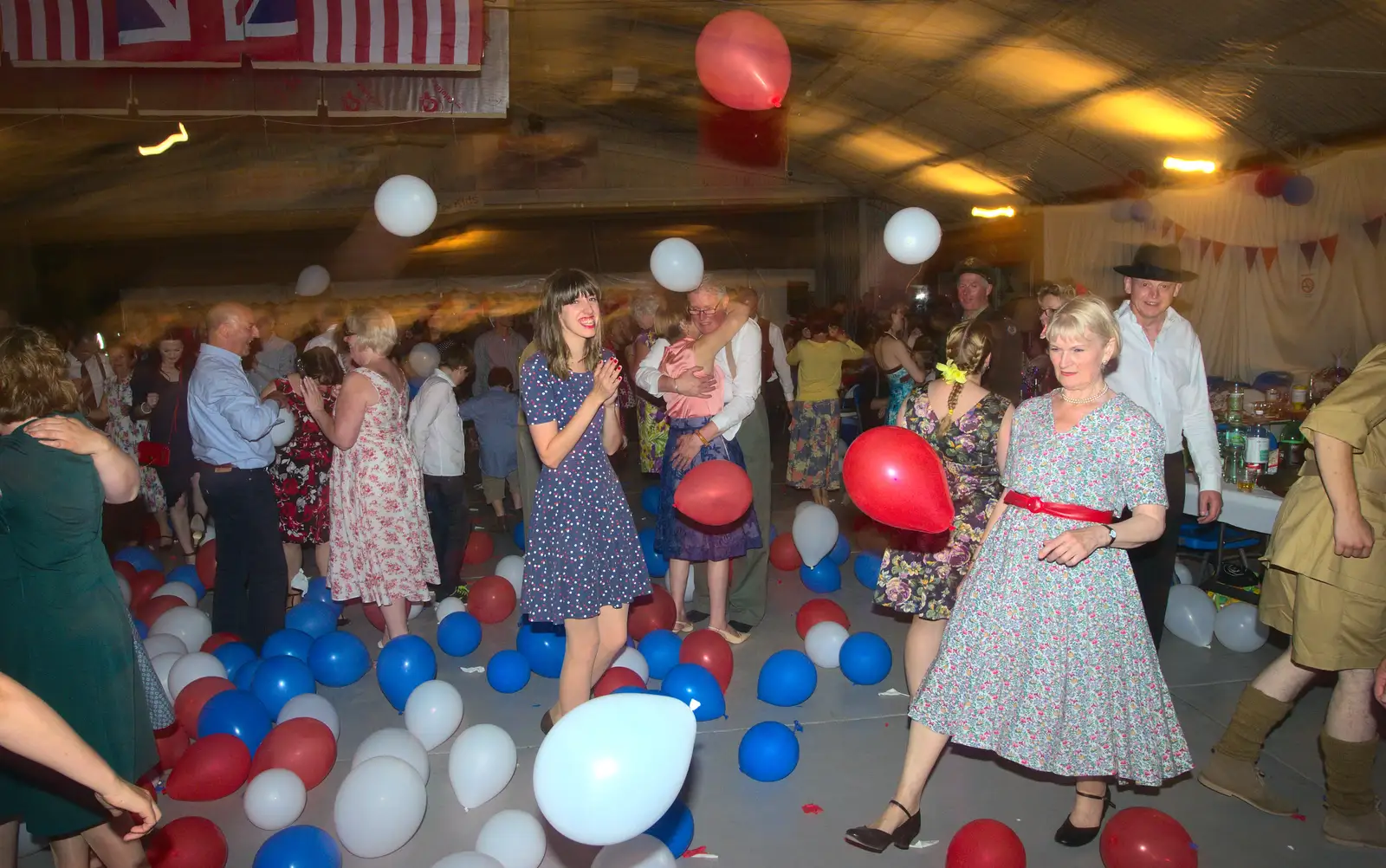 Balloons get kicked around, from "Our Little Friends" Warbirds Hangar Dance, Hardwick, Norfolk - 9th July 2016