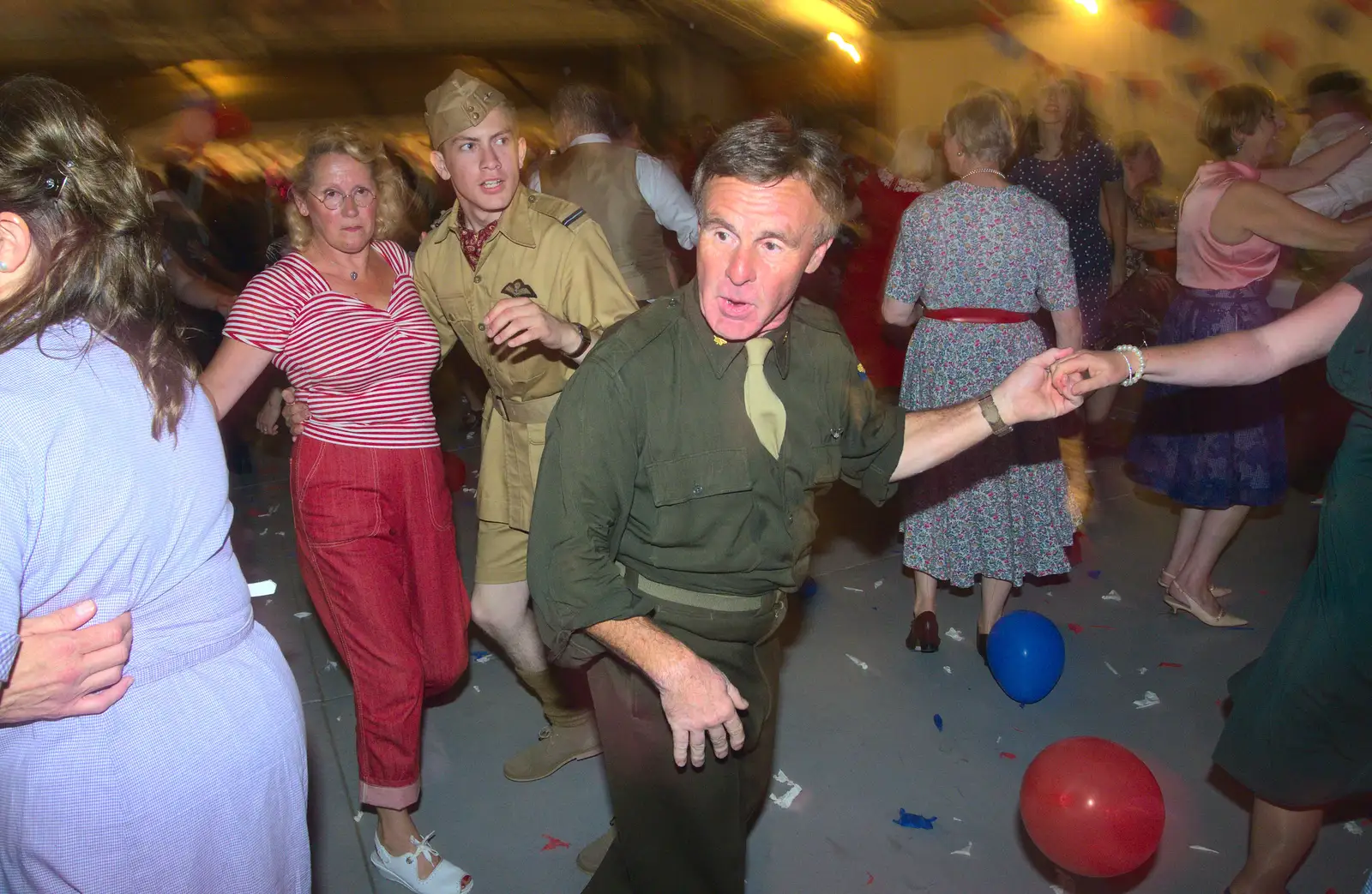 The US-Army guy looks surprised, from "Our Little Friends" Warbirds Hangar Dance, Hardwick, Norfolk - 9th July 2016