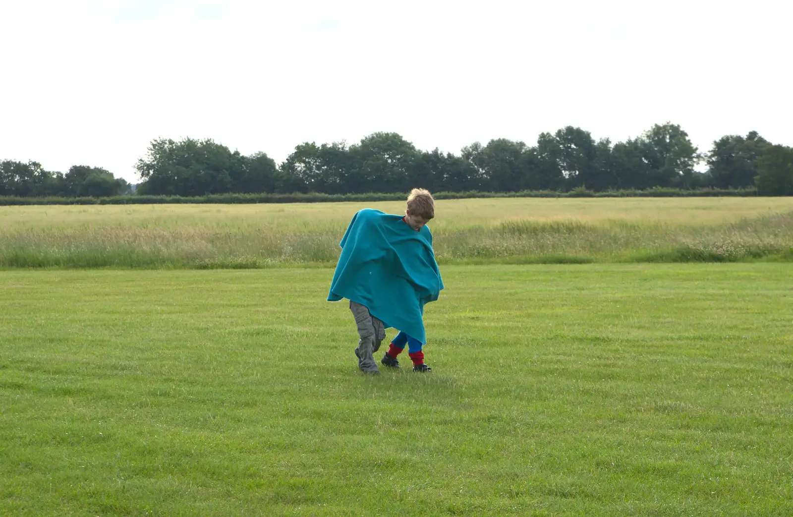 Harry and Fred roam around as a blanket-ghost, from "Our Little Friends" Warbirds Hangar Dance, Hardwick, Norfolk - 9th July 2016