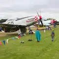 The gang have another look at the planes, "Our Little Friends" Warbirds Hangar Dance, Hardwick, Norfolk - 9th July 2016