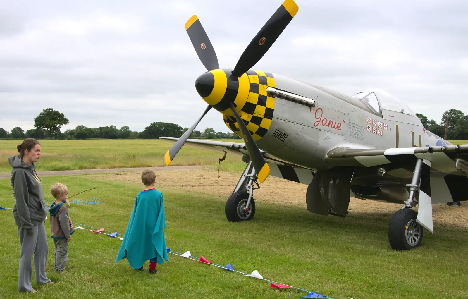 Looking at Janie in the morning, from "Our Little Friends" Warbirds Hangar Dance, Hardwick, Norfolk - 9th July 2016