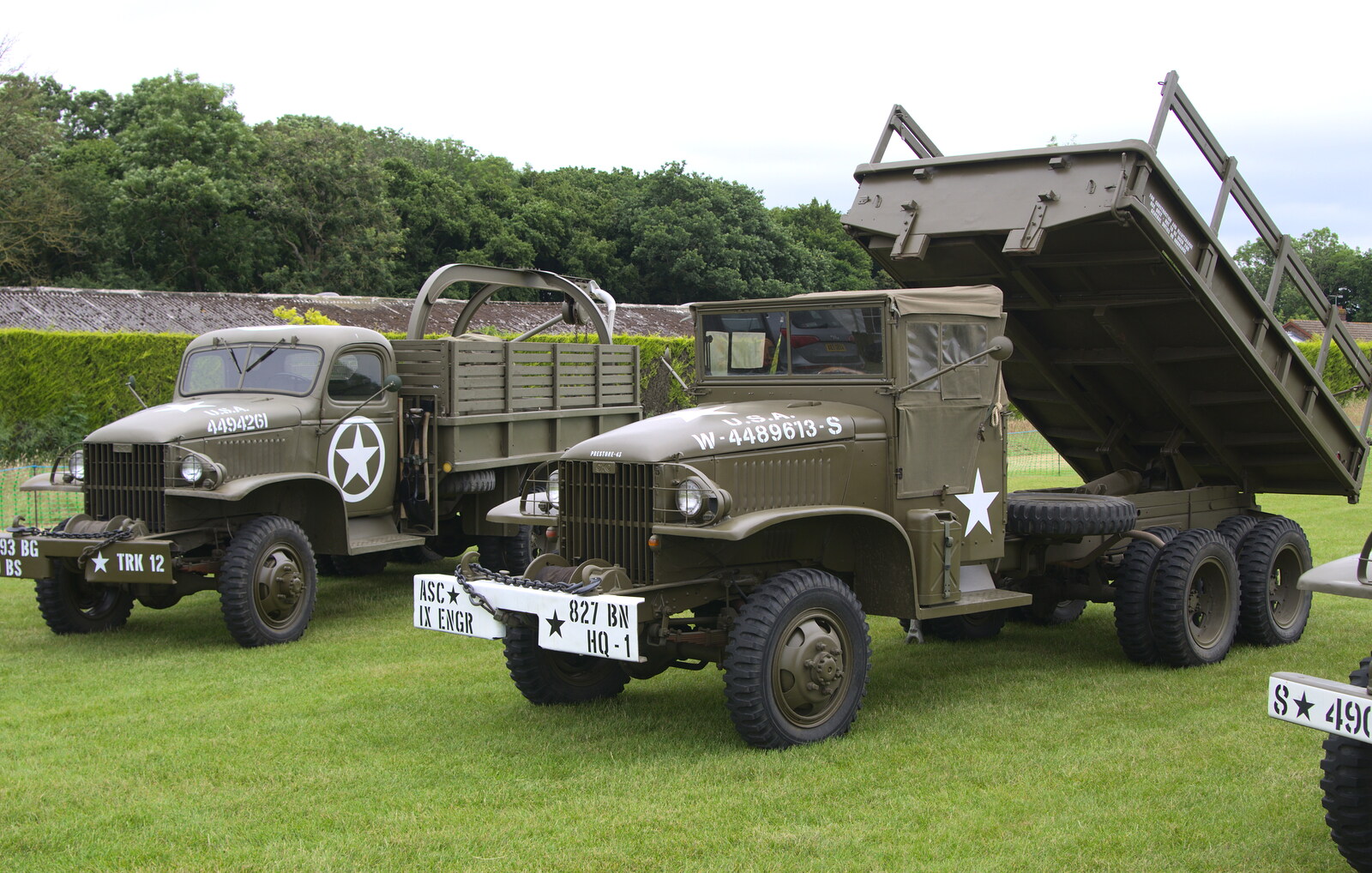 US Army trucks from "Our Little Friends" Warbirds Hangar Dance, Hardwick, Norfolk - 9th July 2016