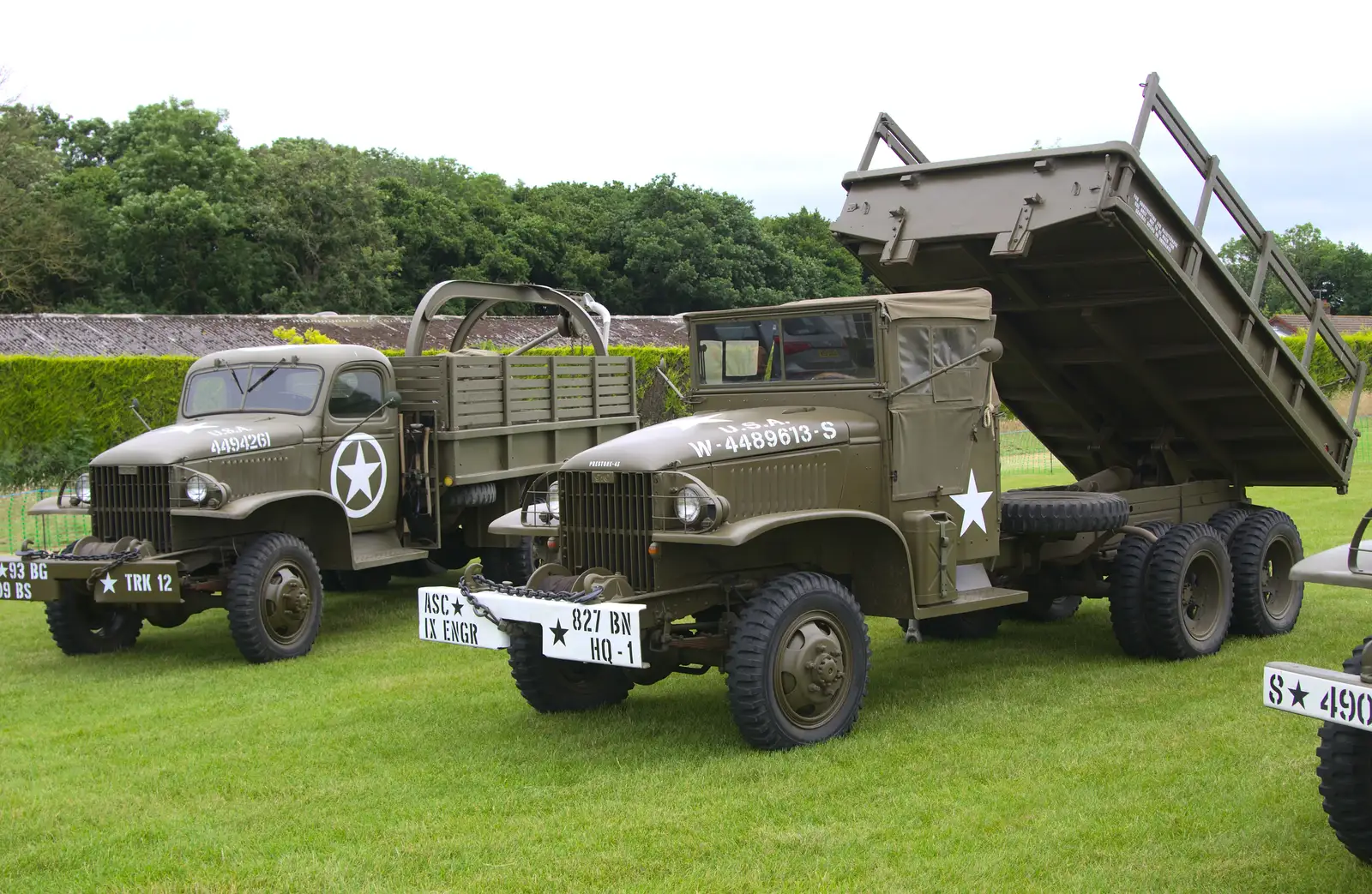 US Army trucks, from "Our Little Friends" Warbirds Hangar Dance, Hardwick, Norfolk - 9th July 2016